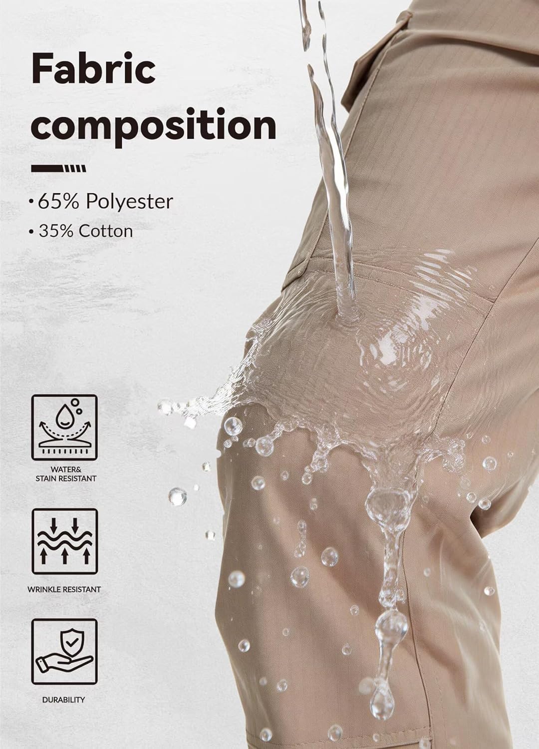 Mens Cargo Pants Tactical Work Construction for Men Ripstop Waterproof Outdoor Hiking with Pockets - Image 8