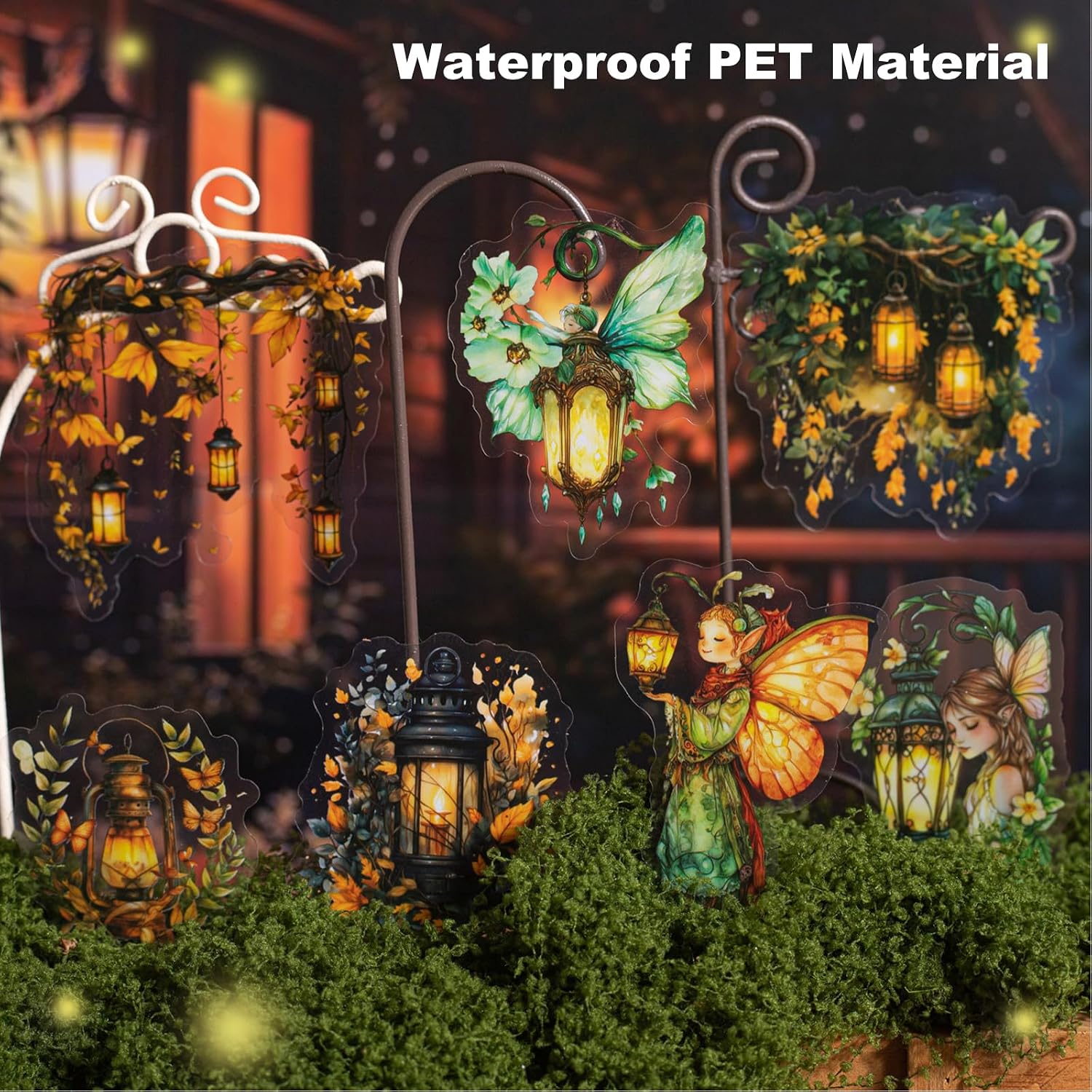90PCS Firefly Lamp PET Stickers, Fairy Tale Lantern Stickers for Scrapbooking, Journaling and DIY Crafts image 3