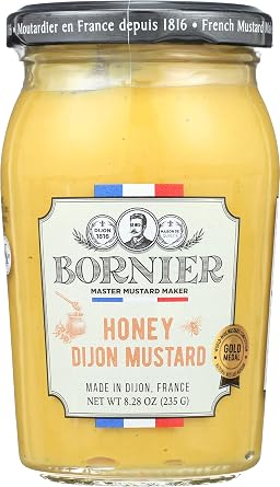 Bornier Honey Dijon Mustard, 10% Honey, Kosher, Gluten Free, 8.28 Ounce Pack of 6