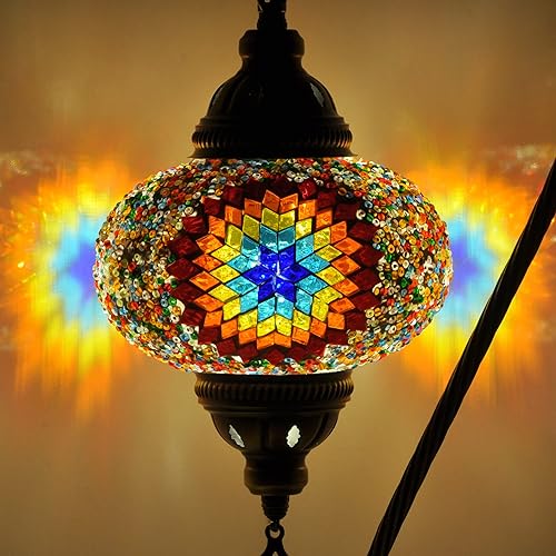10 Variation Mosland Home Turkish Lamp Mosaic Table Lamps Turkish Moroccan Lamp with Bronze Base Handmade Swan Neck Tiffany Night Lamp Mosaic