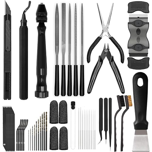 3D Printer Tools Kit, Quality 3D Printing Tool Kit for Model Finishing/Deburring/Drilling, 3D Printer Accessories for All FDM/SLA Printers Removing Support, Cutting Filament, Cleaning Nozzle