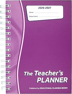 The Teachers Planner 2026-2027 for Secondary School – A5 – Six Period Day – Page-a-Day & Undated, with Dedicated Pages for Year Planning, Exams, Marking and more (TP9-P)