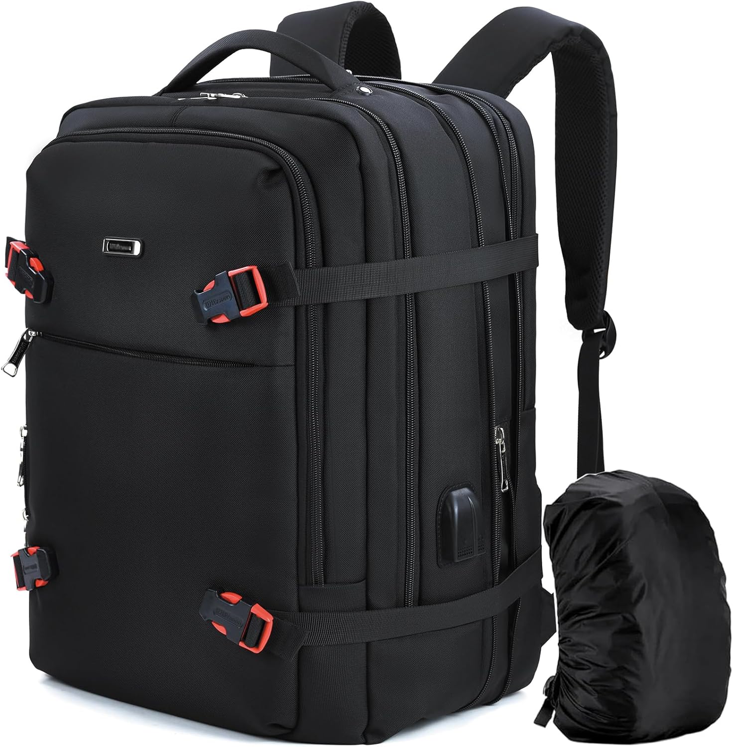 DUSLANG Travel laptop backpack, Extra Large 60L Traveling College Backpack,Large Capacity Backpack for Men Women,Fits 17 Inch Computer, USB Charging Port, Green