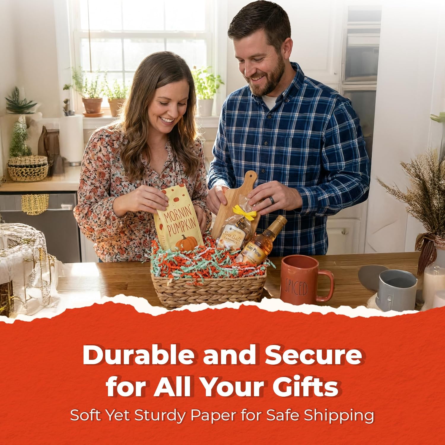 MagicWater Scented Crinkle Cut Paper - 2 LB - Fruity Rings - Perfect for Shredded Paper Filler, Basket Filler, Gift Boxes, Bridesmaid Gifts, Christmas Stuffers & More – For All Occasions