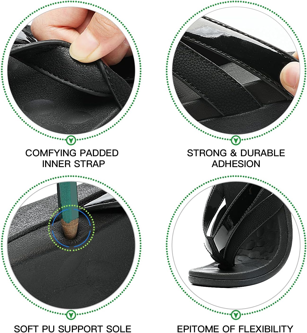 Sounity Soft Arch Support Comfortable Sandals for Womens, Best Summer Dress Flip Flops with Cushion Memory Foam, Outdoor Walking Slippers for Plantar Fasciitis… - Image 5