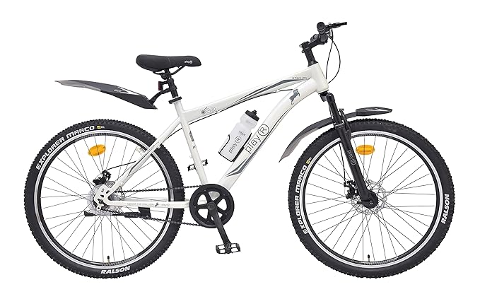 playR Stallion 27.5 Inch – Single Speed – Front Wheel Shock Abs – Front and Rear Disc Brake – Stallion White at Rs. 5337