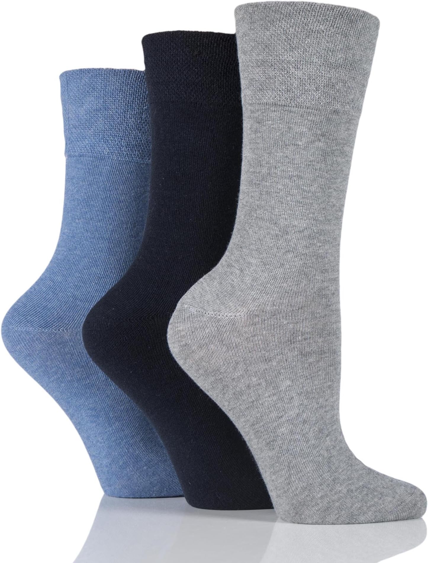 Ladies Diabetic Seamless Toe""Gentle Grip Honey Combe Top Non Elastic Socks