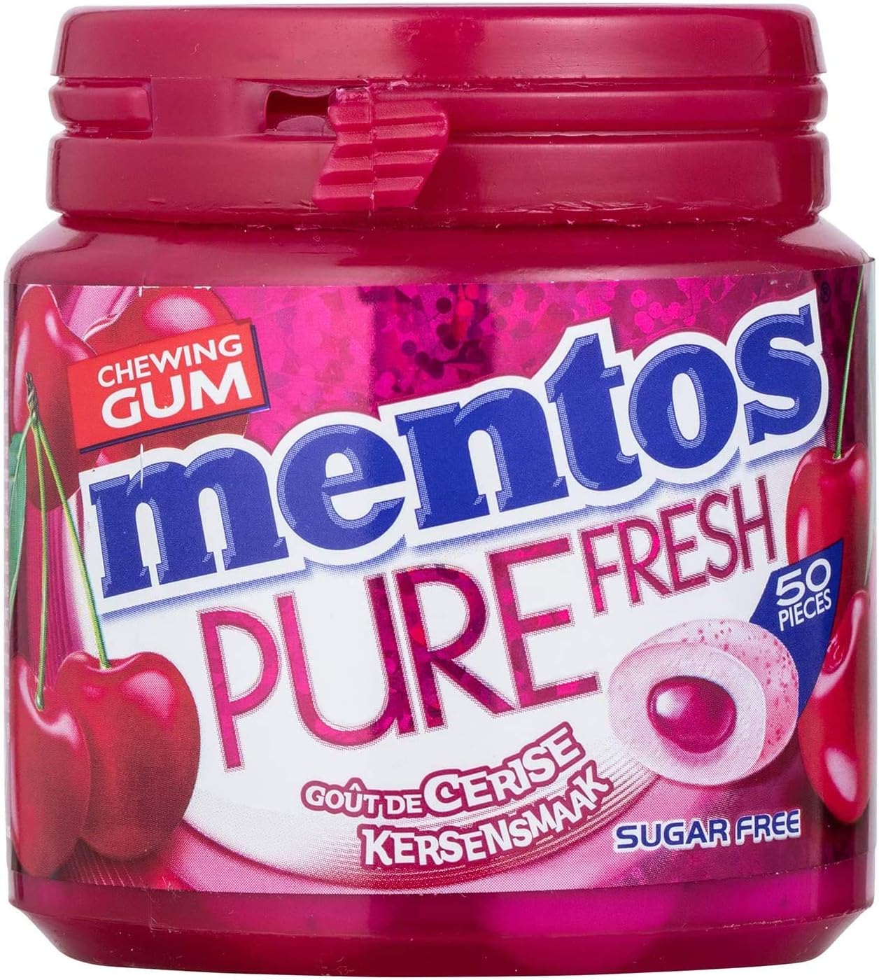 Mentos ChewingGum Mentos Pure Fresh Cerise ChewingGum Sans Sucres