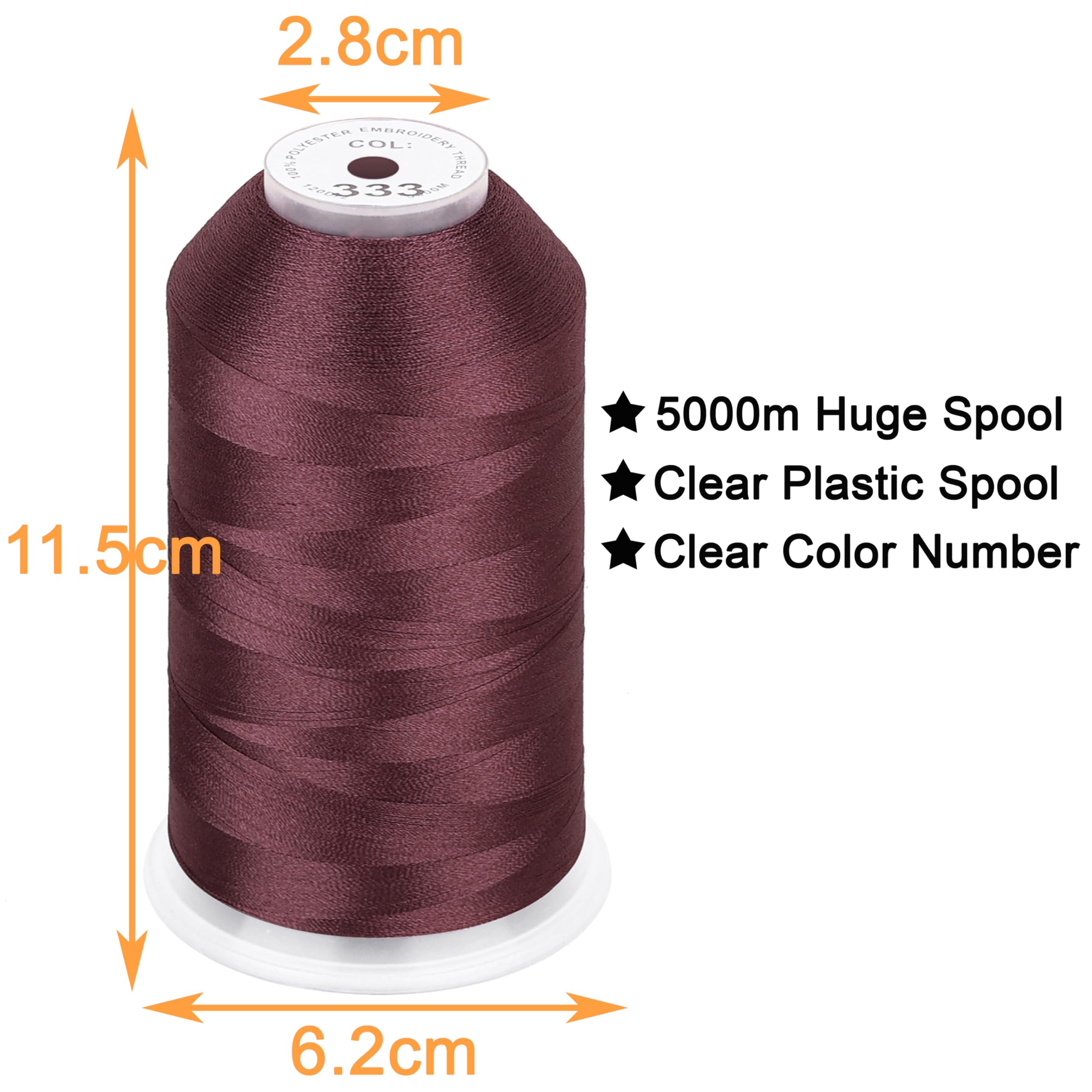 Amazon.com: New brothread - Single Huge Spool 5000M Each