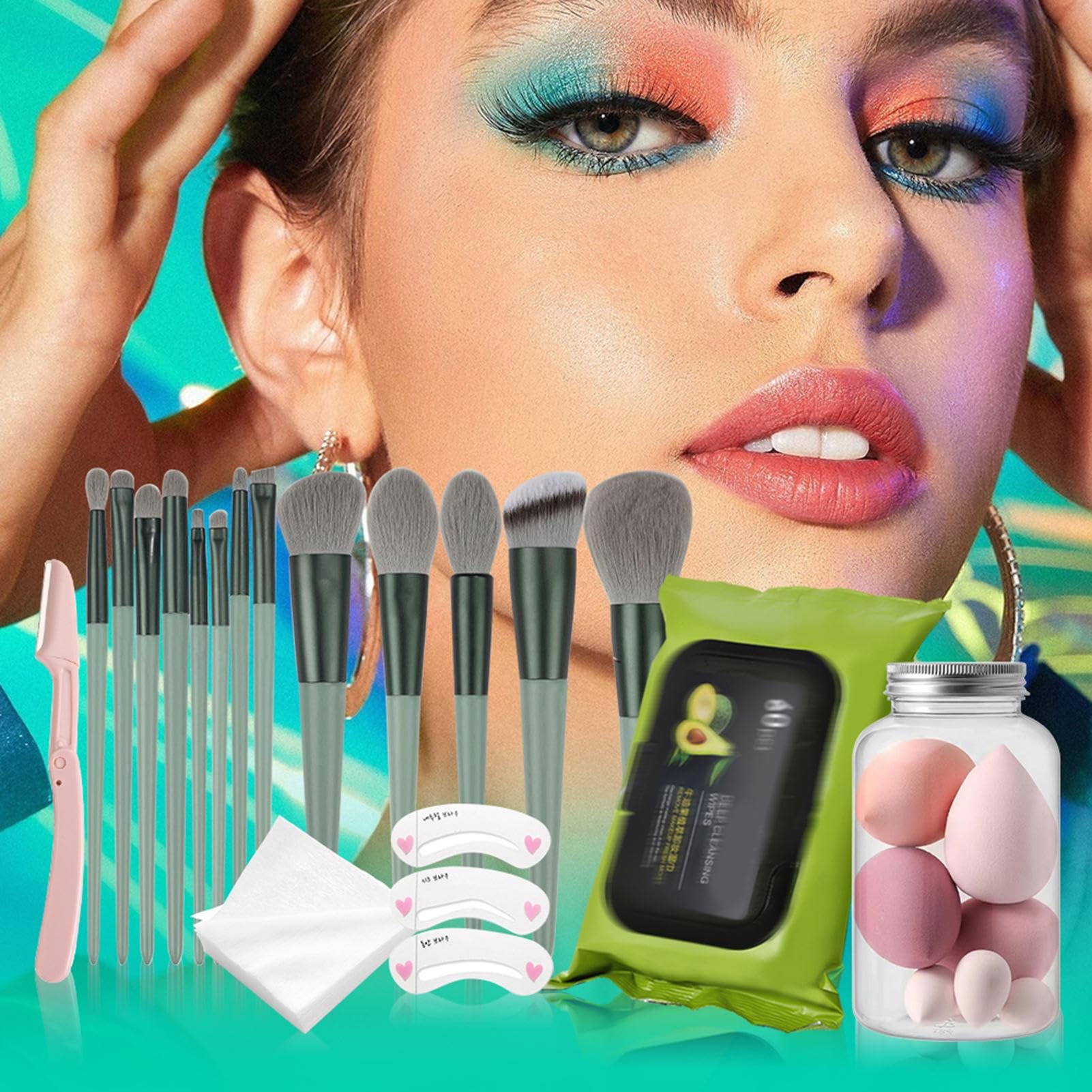 Komplettes Make-up-Set für Damen, Reise-Make-up-Set | Beauty