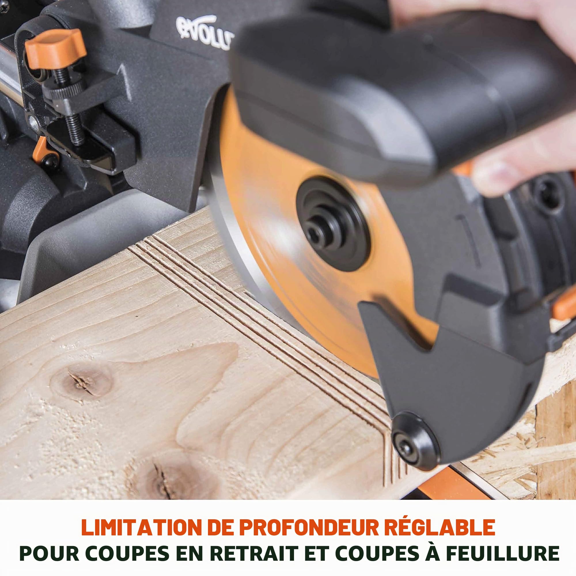 Evolution Power Tools - Scie à Onglets Coulissante Multi-Matériaux R210SMS+ avec le Pack Plus, 210 mm (230 V) (Lot de 2)