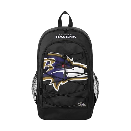 FOCO Baltimore Ravens NFL Big Logo Bungee Backpack