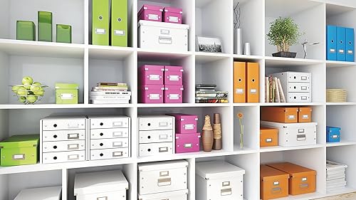 Vista 53 de Leitz Caja de almacenamiento A5, rango de clic y tienda 60430001 - Caja de almacenamiento pequeña, blanca A5 Azul (Ice Blue)