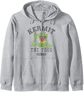 Disney The Muppets Kermit The Frog Since 1955 Collegiate Zip Hoodie