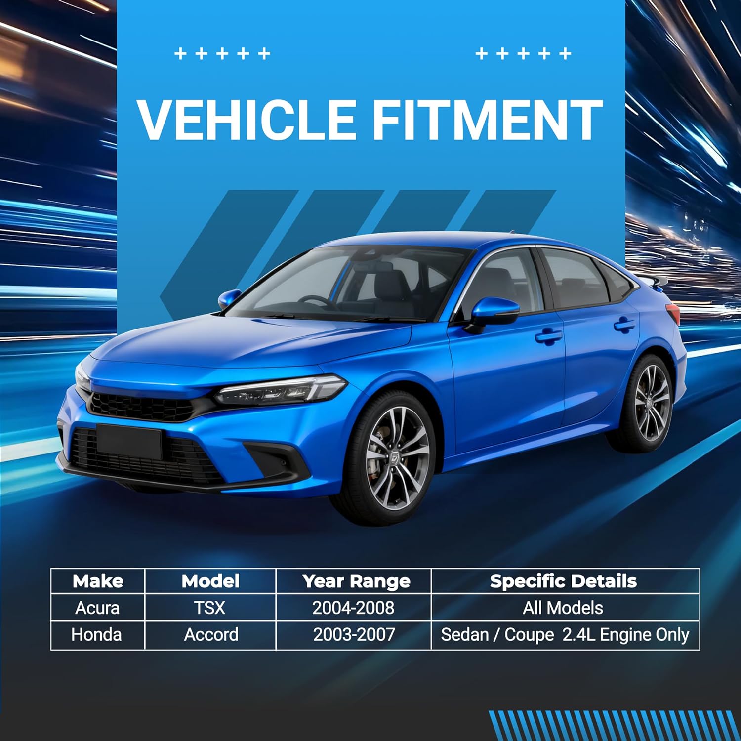 Front Upper and Lower Control Arm Kit Compatible With 2004-2008 Acura TSX, 2003-2007 Honda Accord Suspension Front Control Arm, Tie Rod Ends, Ball Joints