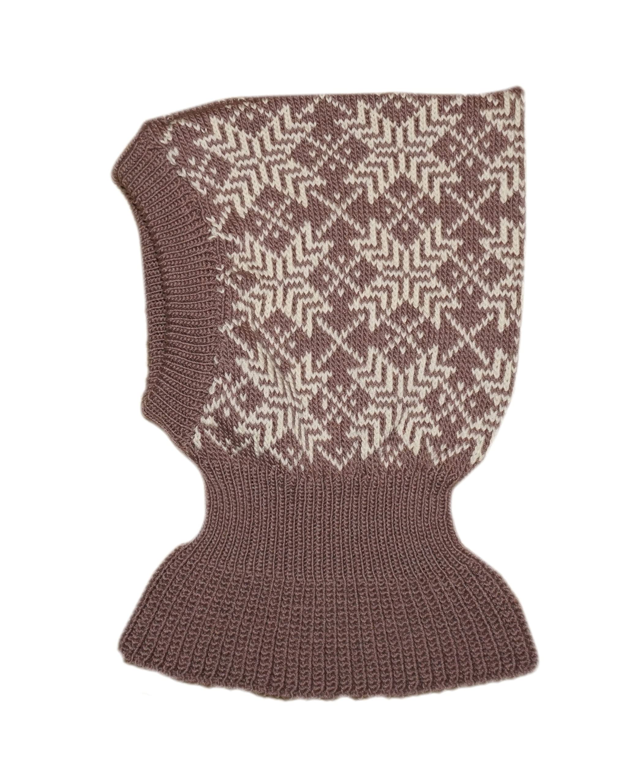 Cagoule 100 % laine mérinos tricotée hiver automne bonnet écharpe bébé enfant