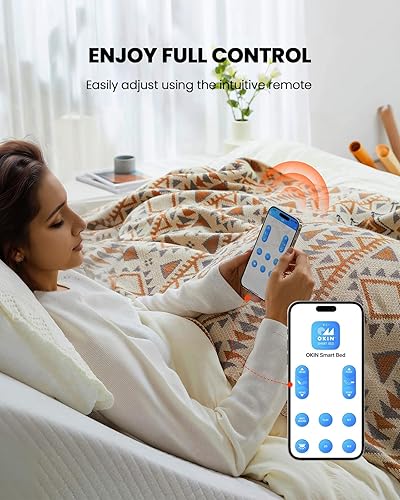 Miniatura 5 de AMADA HOMEFURNISHING Base de cama ajustable con masaje, base de cama ajustable Queen controlada por aplicación con 4 puertos USB y luz nocturna