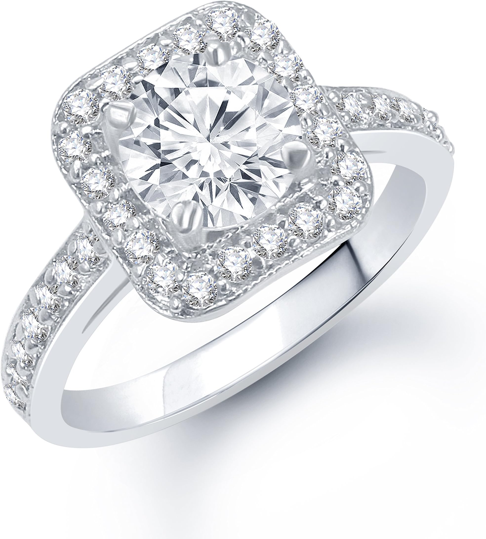 VK Jewles Silver Rhodium plated Ring for Women, 12 (VKFR1056R12)