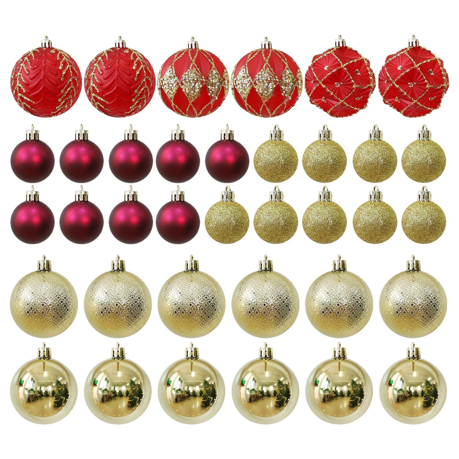 Boules pour arbre de Noël et accessoires de fêtes colorés incassables pour sapin