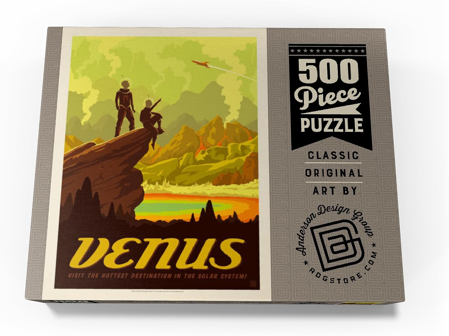 MyPuzzle Venus: Hot Springs, Vintage Poster - Premium 500 Piece Jigsaw Puzzle for Adults