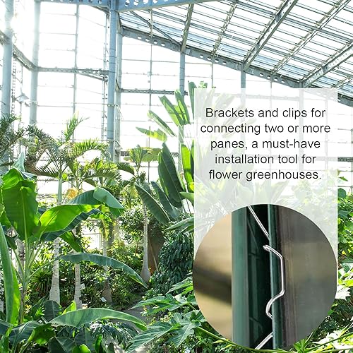Miniatura 6 de Clips de fijación de invernadero de acero inoxidable, abrazaderas de acristalamiento de alambre de resorte para instalación segura de paneles