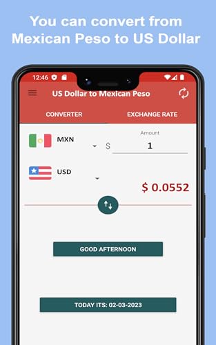 US Dollar to Mexican Peso To see the Exchange rate on your Phone and Tablet