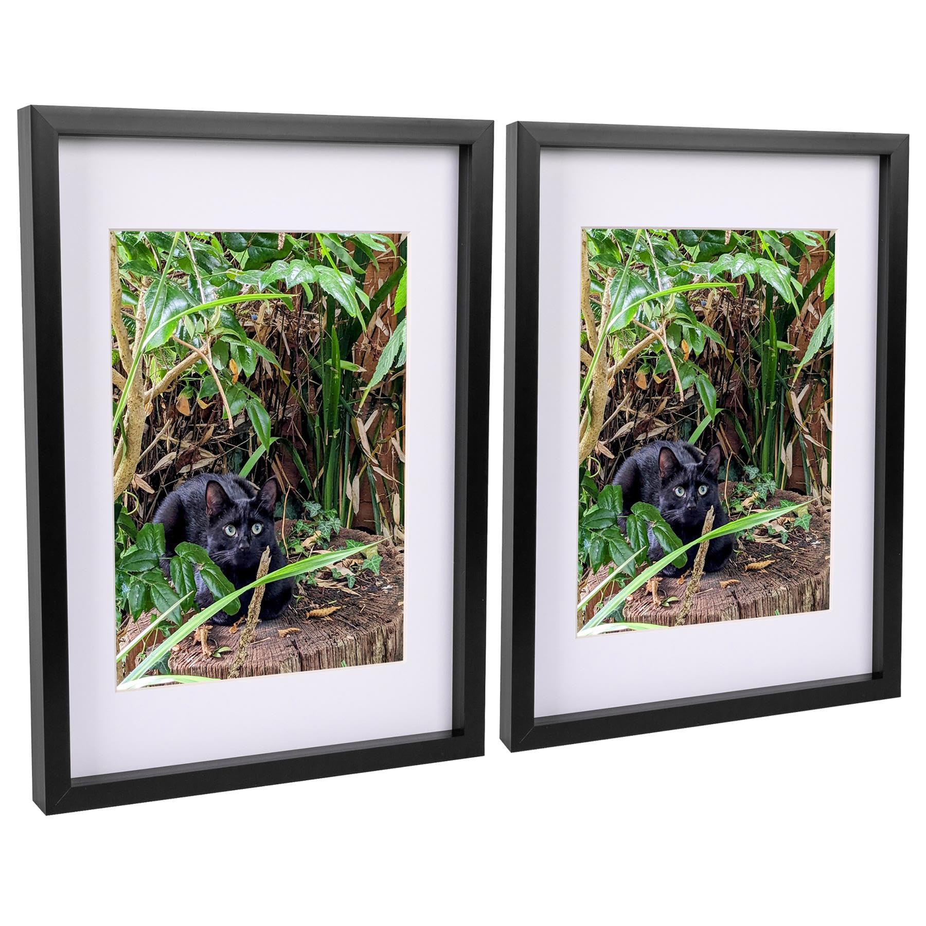 Nicola Spring Black 3D Shadow Box Frame - A3 Frames (30 X 42Cm) - White A4 Mount (20 X 30Cm) - Pack Of 2-3D 3D Photo Picture Box Portrait Display Case Wedding Crafts Frame