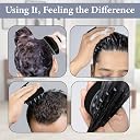 GLUN® Pack of 2 Scalp Shampoo Brush – Silicone Hair Scalp Massager for Dandruff Removal & Deep Cleansing (Black) gallery image