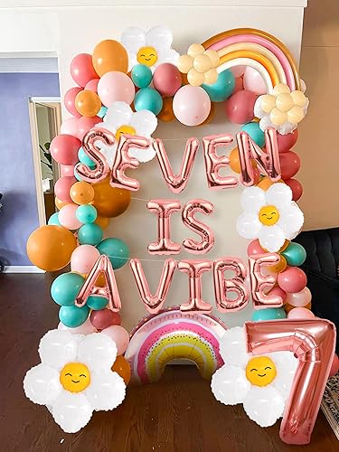 Miniatura 5 de 101 piezas de decoración de fiesta de cumpleaños de "Seven is a Vibe", decoración de pastel de "Seven is a Vibe", decoración de cumpleaños de siete