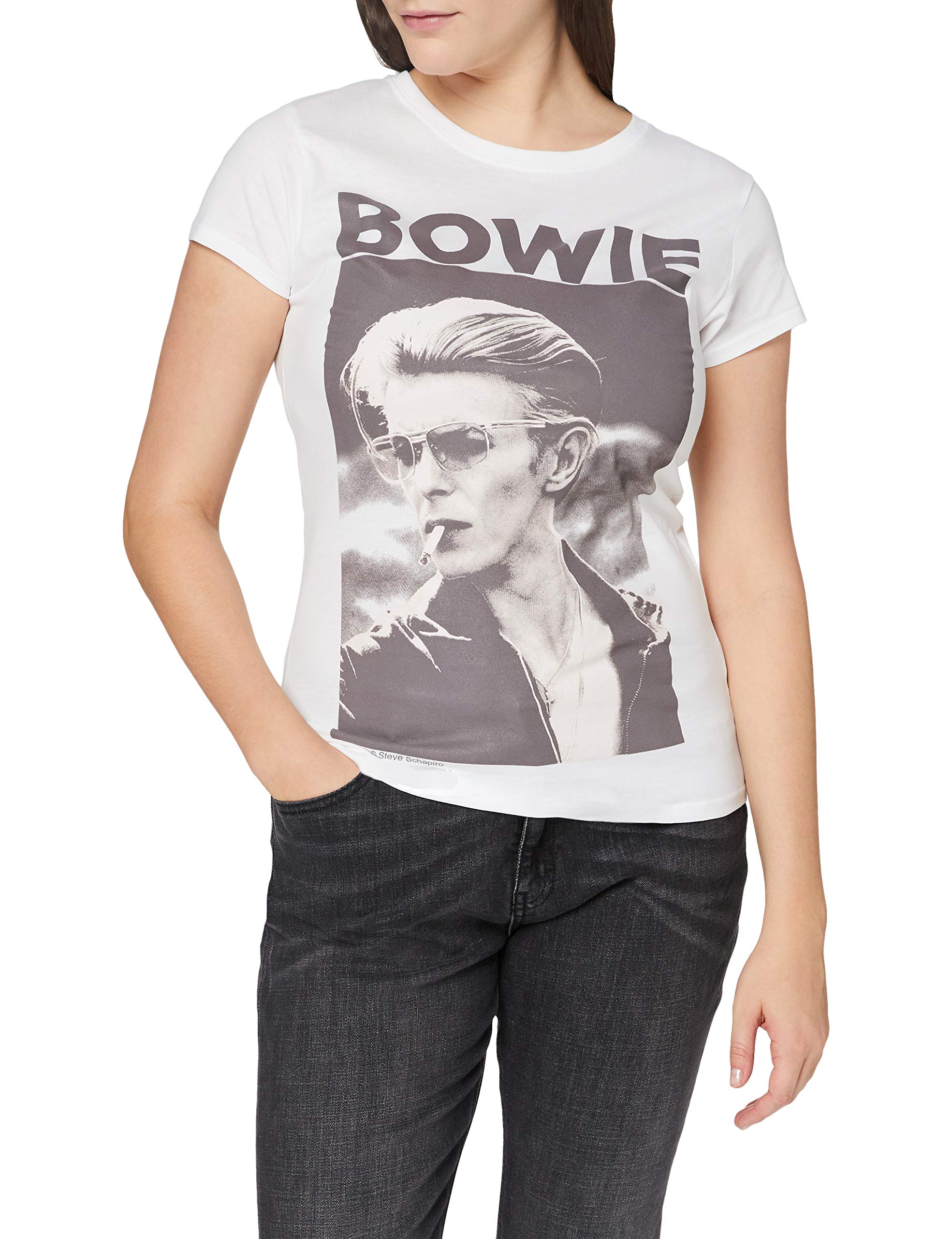 Bowie Women's Multicoloured David Band Monkey T-Shirt Smoking (Retail Pack)