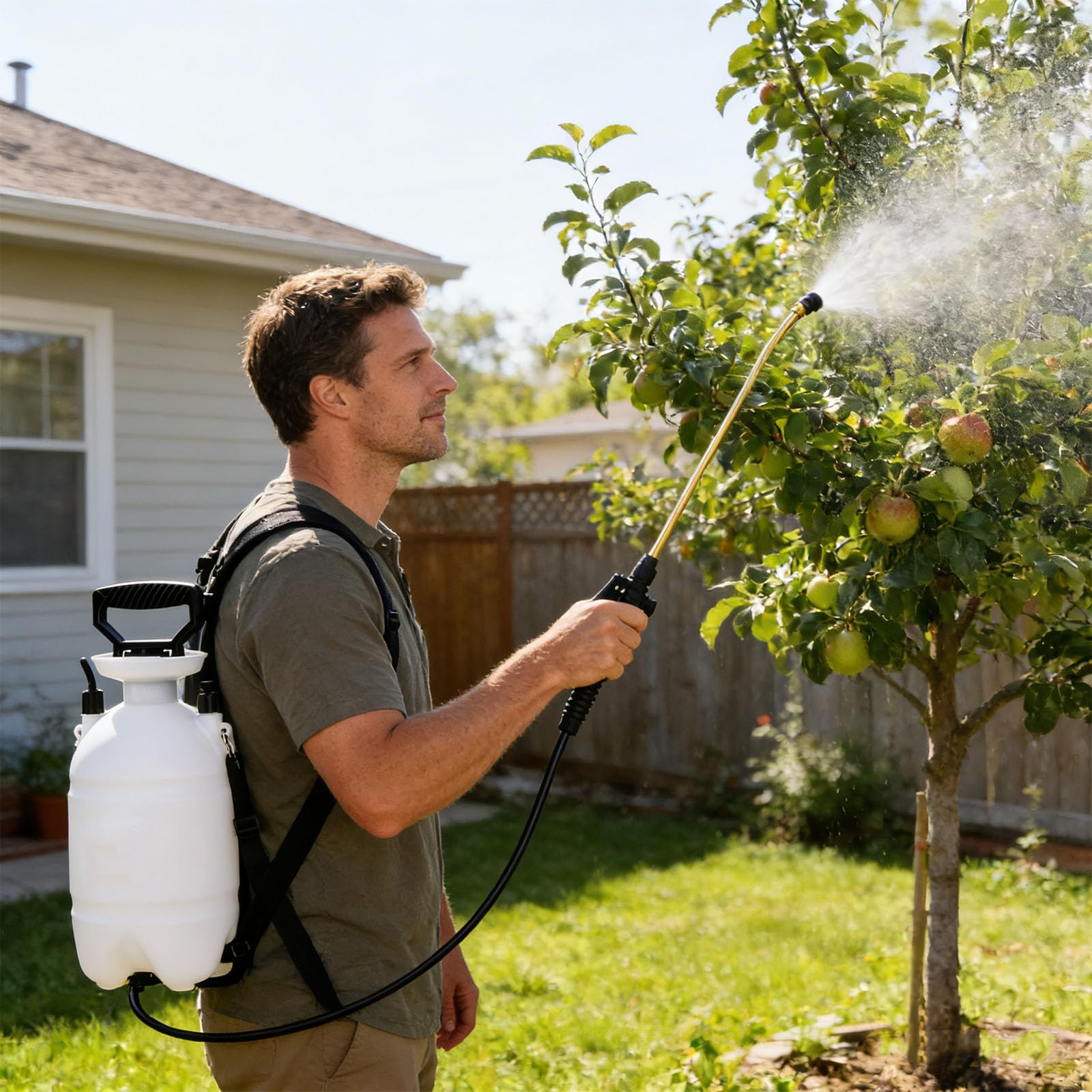 Grande capacità 4 litri Applicatore esterno per giardinaggio con costruzione robusta nebulizzazione fiore irrigazione bottiglia