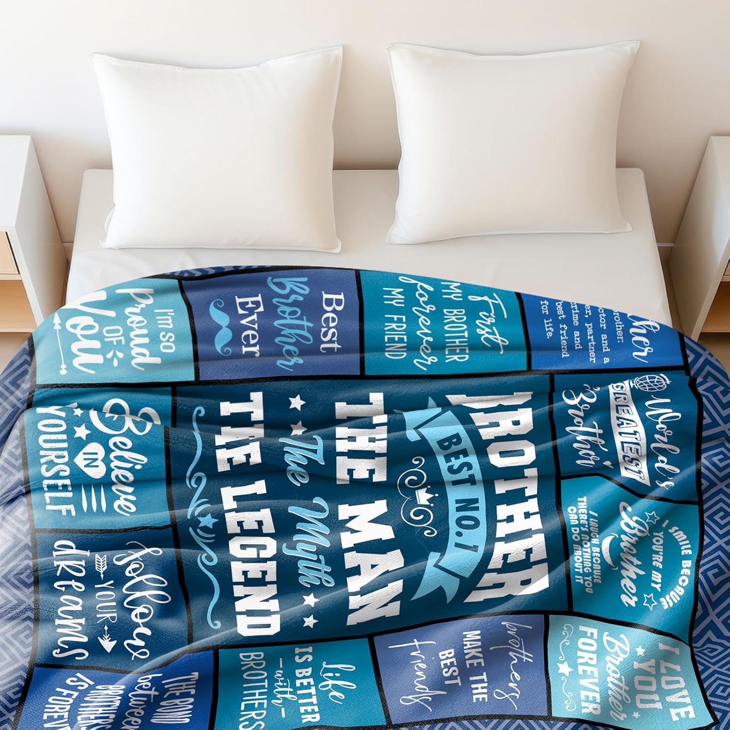 Brother Gifts from Sister/Bro, Birthday Gifts for Brother, Brothers Birthday Gift from Sister, Big Brothers Gift Throw Blanket 60"x50" - Image 5