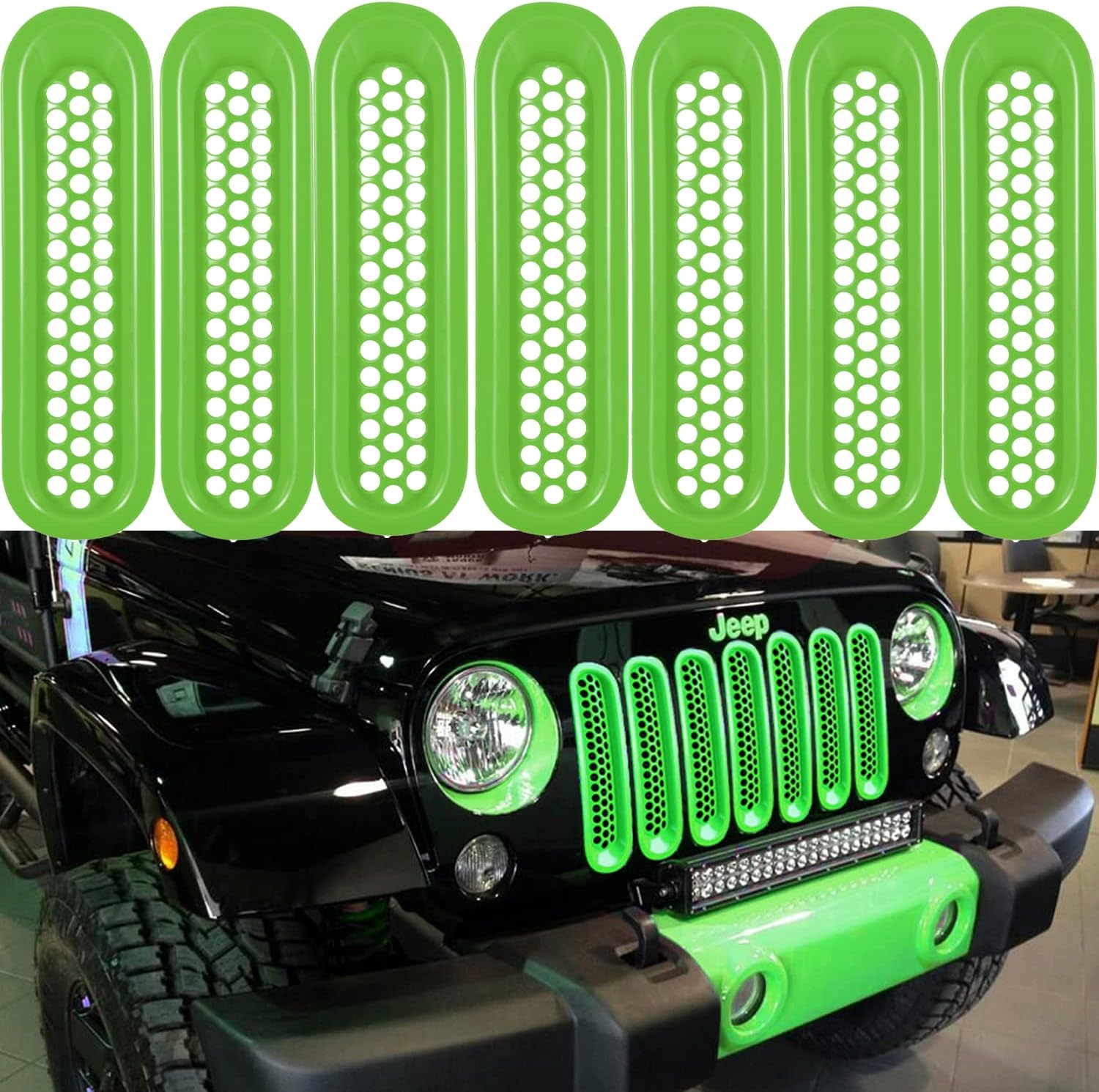 Camoo Fit For Jeep Wrangler Front Grill Inserts Clipin Grille Guard Fit For 2007