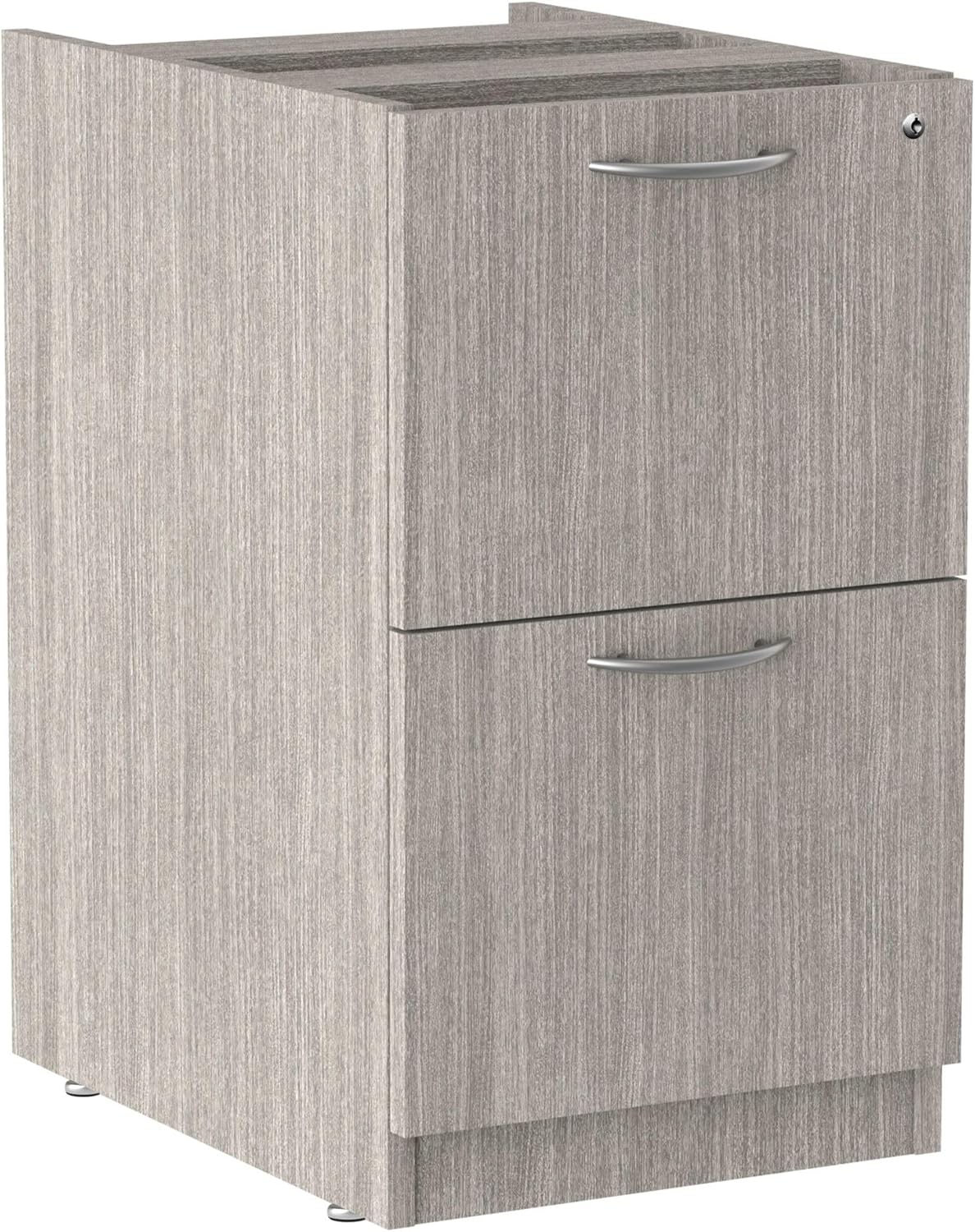 Alera Alera Valencia Series Full Pedestal File, Left or Right, 2 Legal/Letter-Size File Drawers, Gray, 15.63" x 20.5" x 28.5"