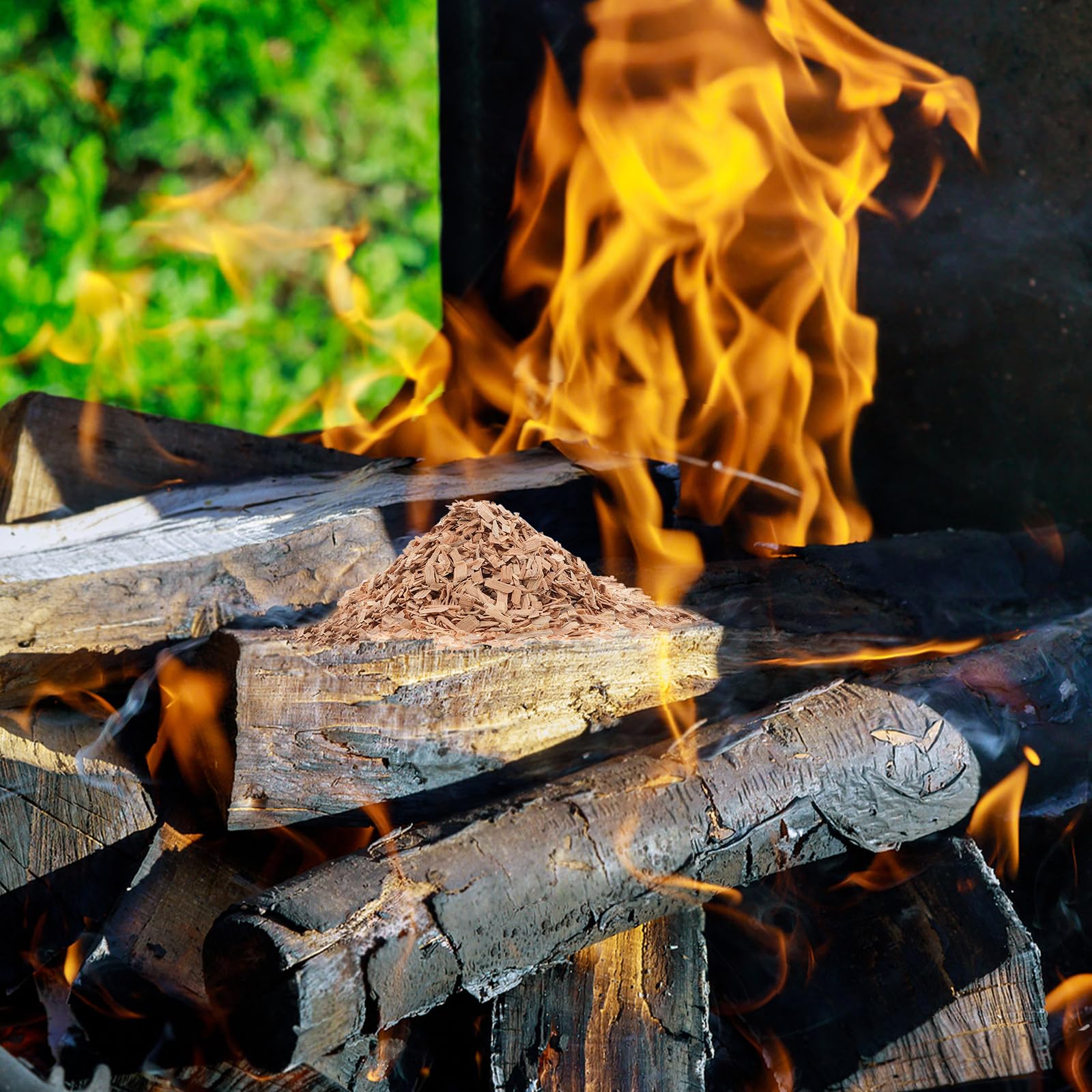 Toddmomy Trucioli di Legno di Hickory Sacchetto da 1 per Affumicatura Barbecue Migliora Sapore Affumicato per Grigliare e Cottura al Forno