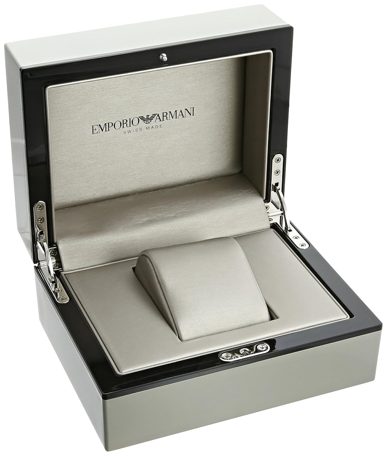 EMPORIO ARMANI SWISS MADE ARS4005 Chronograph Silver Black Dial Men Watch  $1,195.00 - PicClick