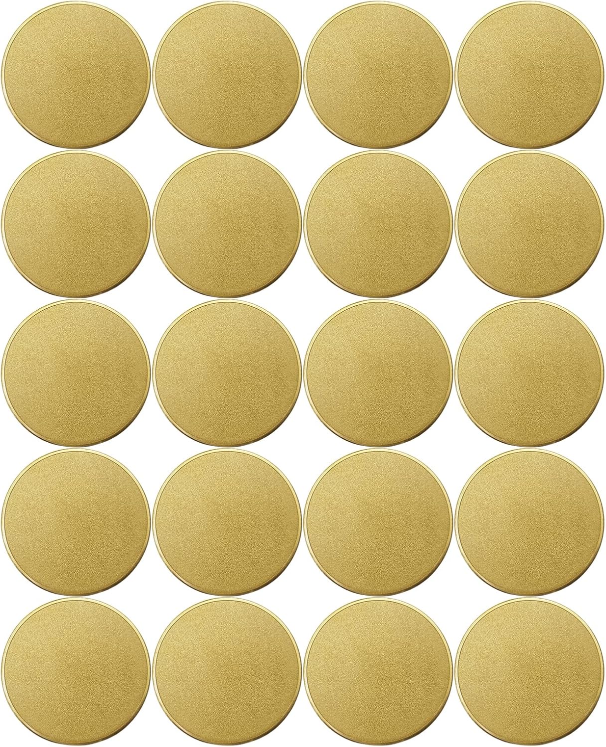 20 Pcs Blank Challenge Coins for Engraving, Zinc Alloy Gold Plated 40 mm Coin Blanks for Laser Engraving with Plastic Case - Metal Laser Engravable Pattern for DIY Crafts Commemorative Collection