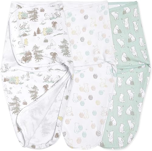 Miniatura 1 de aden  anais Essentials - Manta para envolver con facilidad al recién nacido saco de dormir de tejido de algodón para bebé 3 unidades para 0 a 3 Rosa