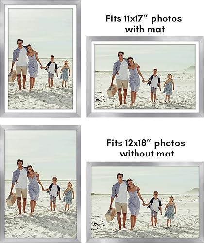 Vista 19 de Americanflat Portarretratos de 8 x 12 pulgadas con plexiglás pulido, juego de 2 portarretratos de 6 x 8 pulgadas con paspartú o para fotos de 8 x 12