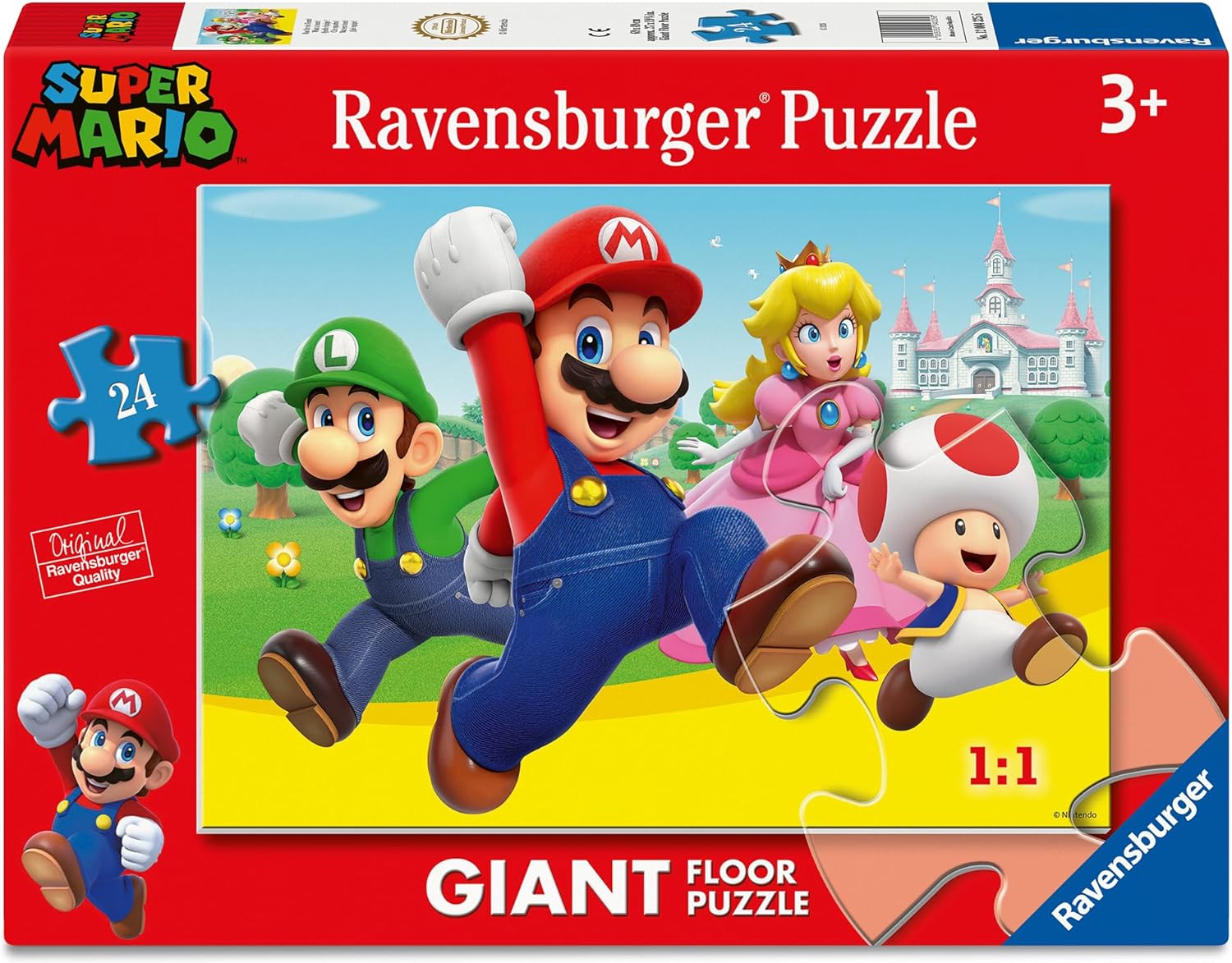 Ravensburger - Super Mario 24 pieces | Puzzles 3 years or more | Ravensburger Puzzles 70 x 50 | Gift for a child 3 years | Gift ideas | Children's puzzles
