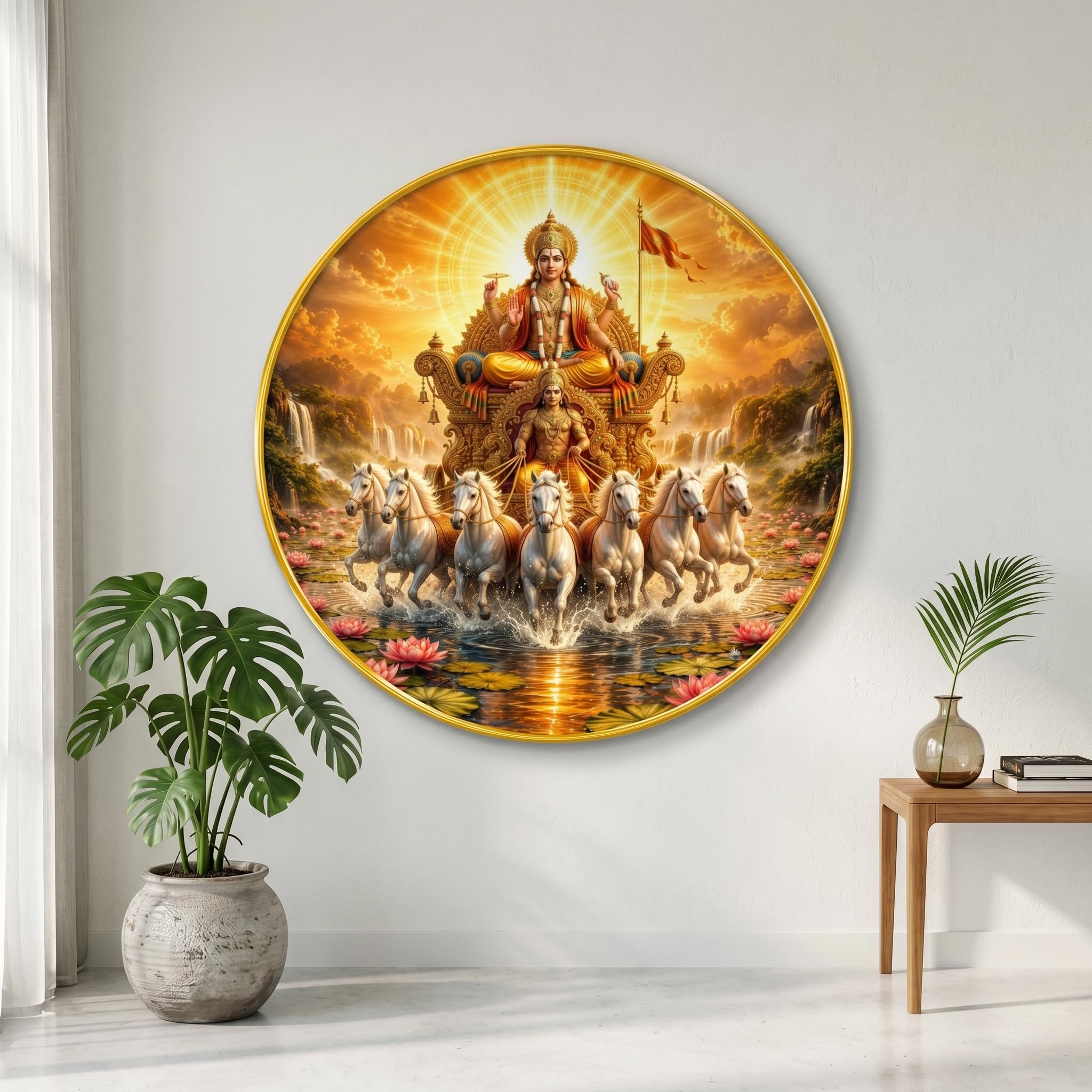 Surya Dev Wall Art - Divine Vastu Painting -7 Surya Dev Wall Art - Divine Vastu Painting -7