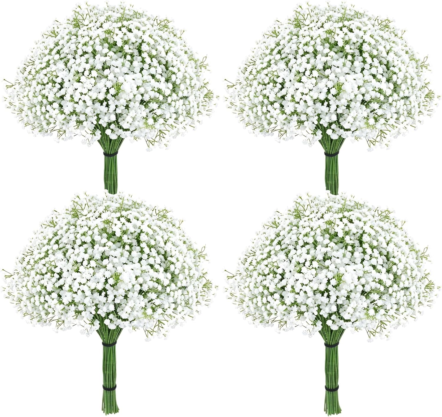 Babys Breath Artificial Flowers, 36 Pcs Baby Breath Flowers Artificial Bulk Real Touch Faux Flowers Bouquets for Wedding Decor Party Home Decoration (White)