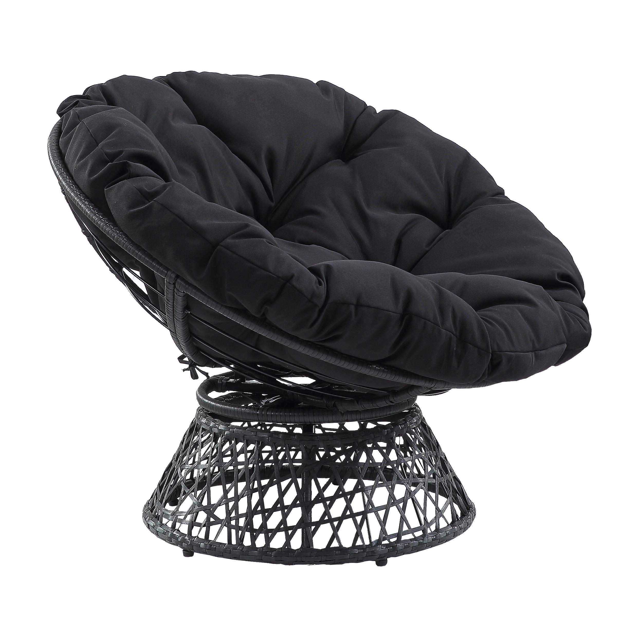 Osp Home Furnishings Wicker Papasan Chair With 360 Degree Swivel