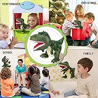 Vista 3 de Títeres de mano, títeres para niños, dinosaurio de mano, juguetes de dinosaurio, títeres de dinosaurio de peluche, títeres de mano de dinosaurio