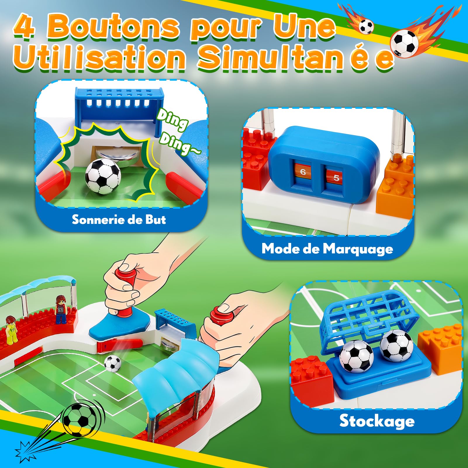 Mini Baby Foot pour Enfant et Adulte - Jeux de Société Interactifs en Famille