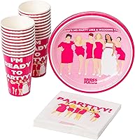 Vista 13 de Silver Buffalo Bratz Dolls con Yasmin, Sasha, Jade y Cloe Juego de 32 piezas de vajilla desechable para fiestas: platos de papel y servilletas