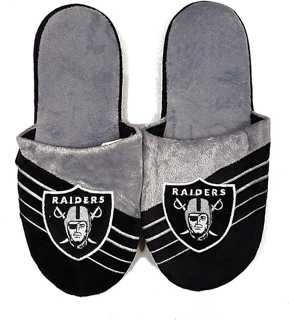 OAKLAND RAIDERS 2016 BIG LOGO SLIDE SLIPPER LARGE Sports & Outdoors