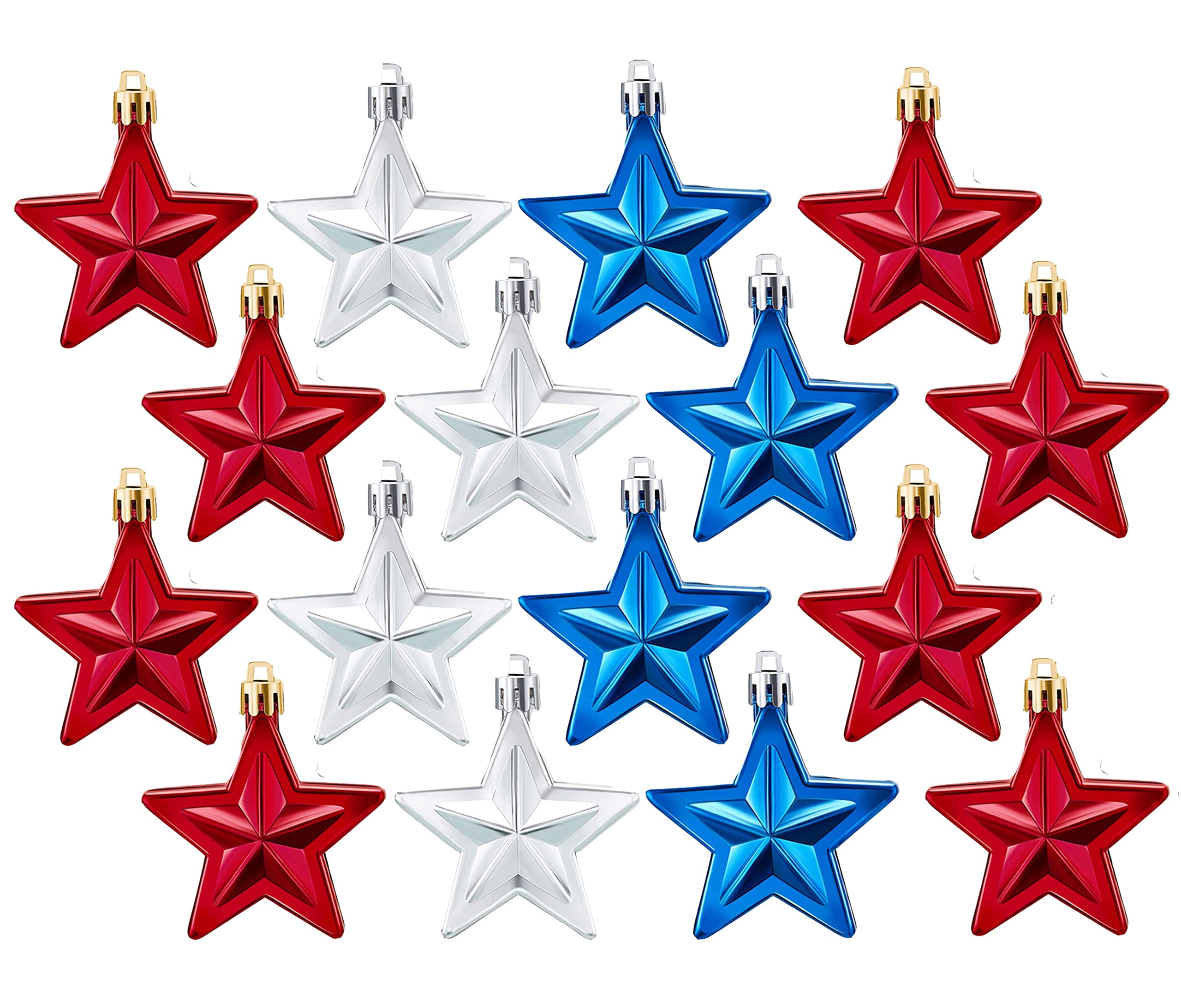 Étoiles 4 juillet lot de 36 pour décoration patriotique extérieur et fête du travail