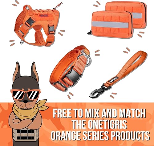 Miniatura 38 de Arnés táctico para perro con asa, arnés militar para perros grandes y medianos, chaleco para perro de servicio sin tirones con paneles de gancho