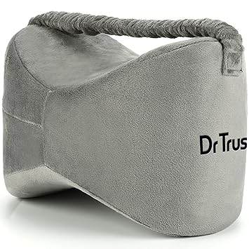 Dr Trust USA Orthopedic Knee and Leg Pillow Memory Foam for Men and Women Knock Knee,Calf and Thigh Cushion to Elevate legs-341(Grey)